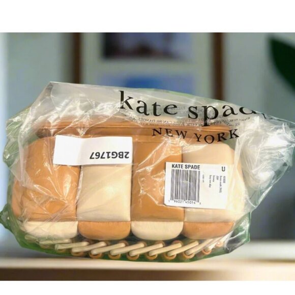 Kate Spade Boxxy East-West Crossbody Bag Bare Leather Colorblock Small Purse - Picture 2 of 7